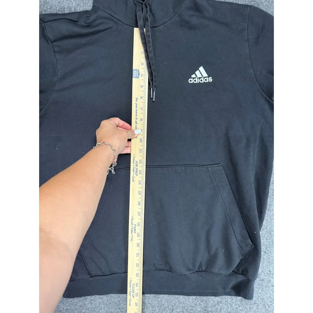Adidas Mens Black Hoodie Sweatshirt‎ Pullover Athleisure Casual XL 4XO